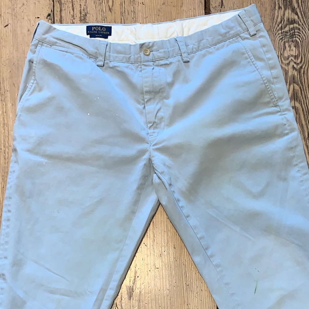 Polo Light Blue Slim Khakis